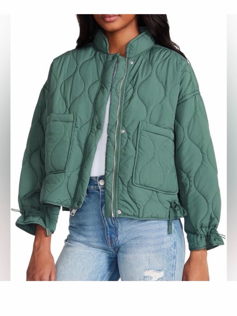 Zara Quilted Cropped Puffer Jacket